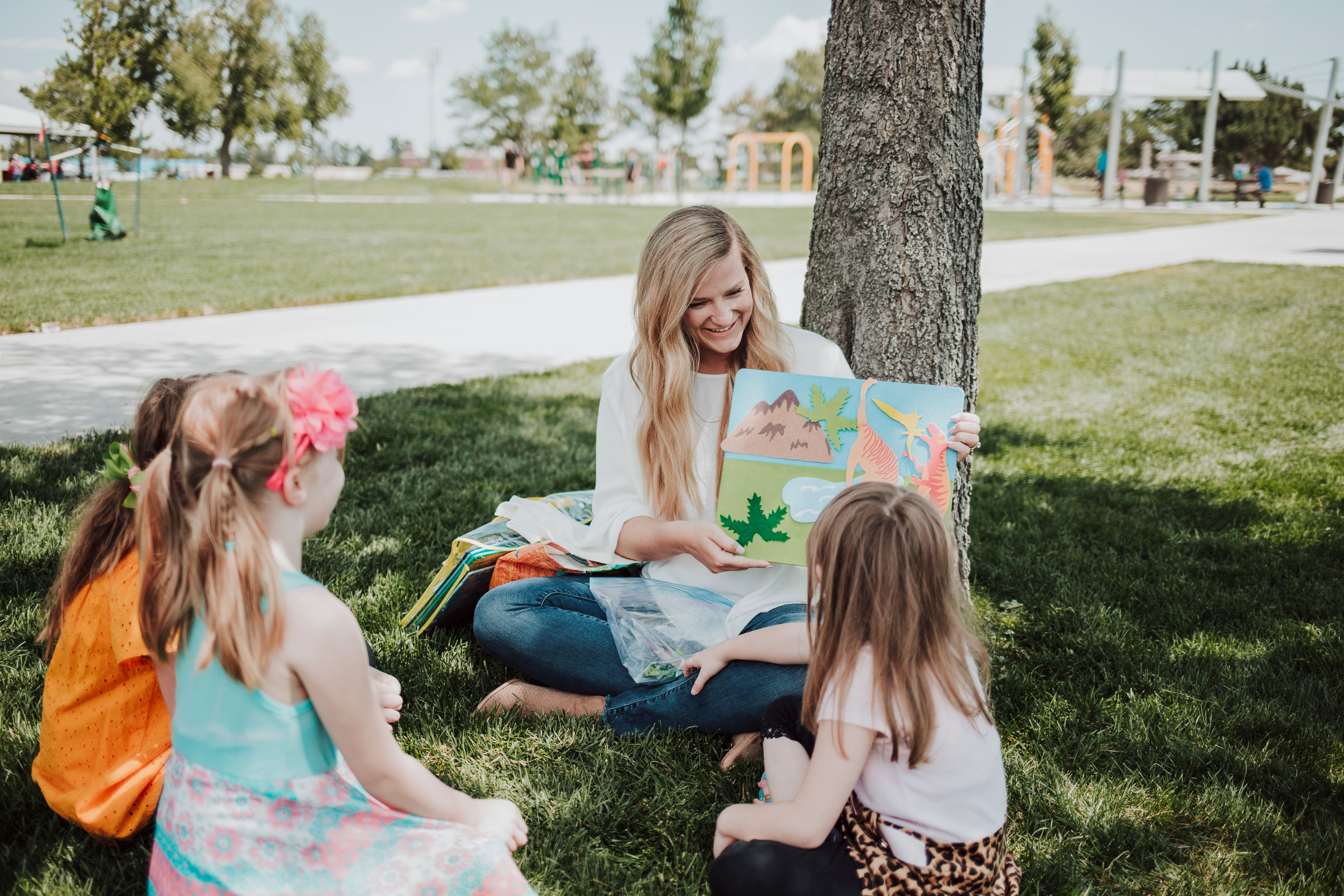 Child engaged in play-based speech therapy activity